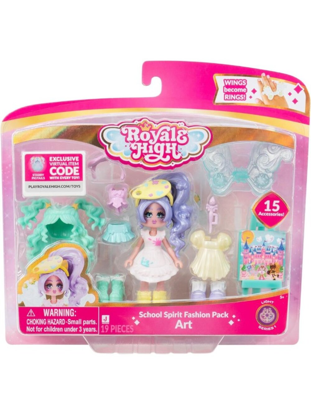 3” School Spirit Fashion Pack - Art Light Series, Fun & Stylish Outfit Set